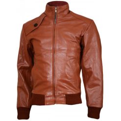 Fashion Centric Tan Brown Leather Jacket for Men SI-212