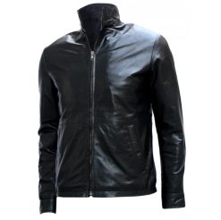 Black Biker Minority Report Leather Jacket SI-107