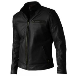 Premium Quality Men's Black Leather Biker Jacket SI-103