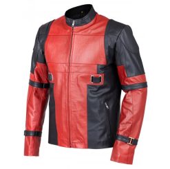 Red & Black Leather Jacket SI-123