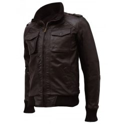 Classic Leather Bomber Jacket SI-206
